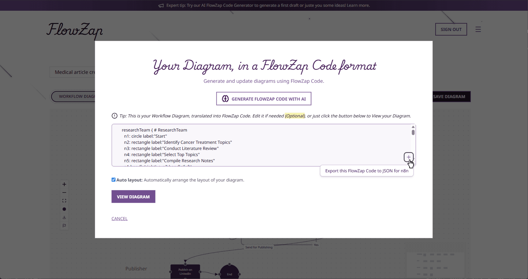 Working with n8n? Try FlowZap's New Workflow n8n JSON Export Feature